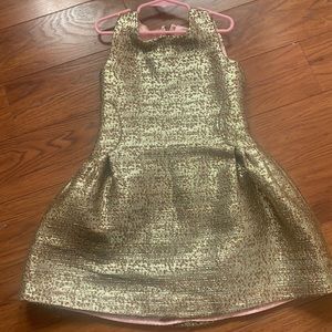 Gold lined dress